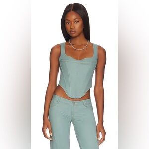Miaou Campbell Slate Corset Top Size Medium NWT